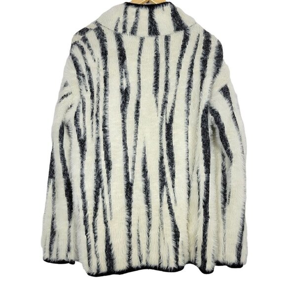 Anthropologie Women's Cindy Eyelash Half Zip Pullover Fuzzy Sweater Size S - Picture 7 of 15